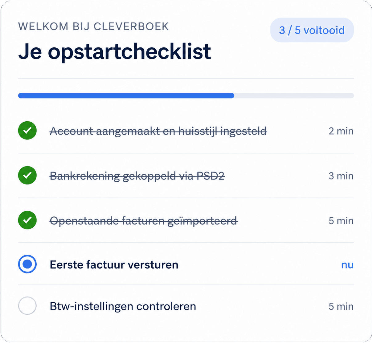 Persoonlijke onboarding voor een foutloze start