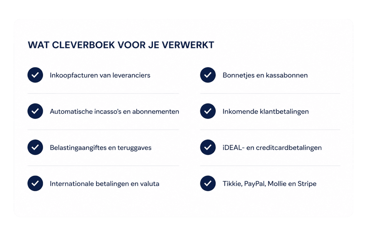 Inkoop- en bankboekingen, moeiteloos gekoppeld.