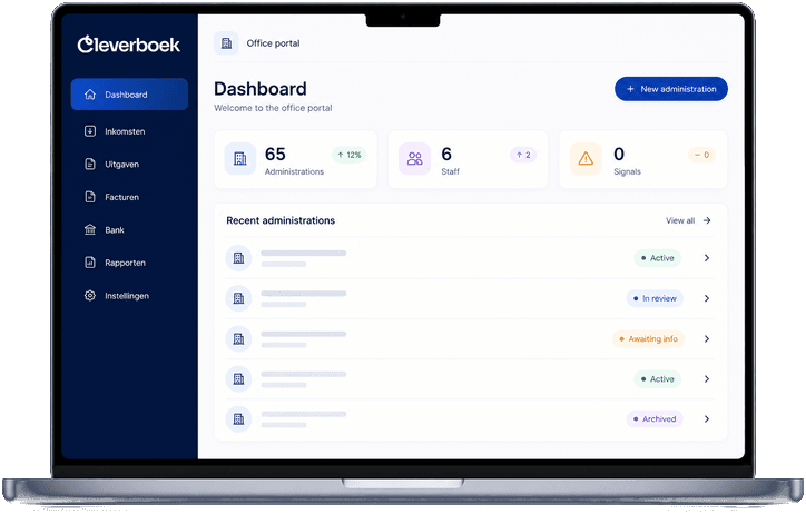 Cleverboek dashboard met realtime inzicht